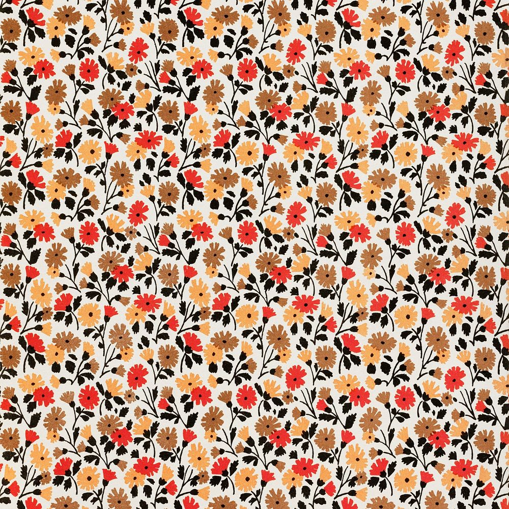 Vintage floral pattern background, remixed from artworks by Charles Goy