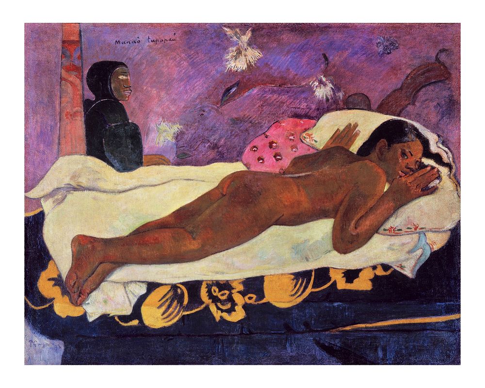 Paul Gauguin art print, famous painting Spirit of the Dead Watching wall art decor