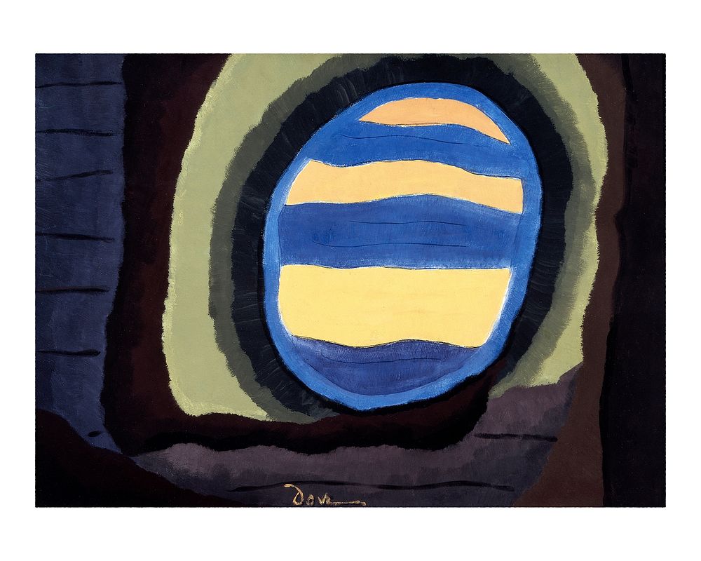 Arthur Dove art print illustration, vintage Out the Window painting