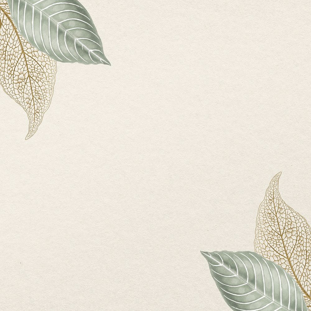 Leaf border frame, aesthetic green botanical illustration psd