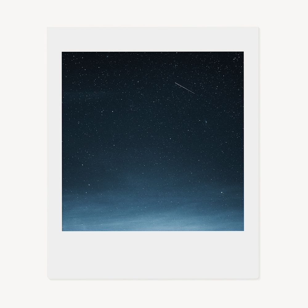 Starry sky instant photo, astronomy image