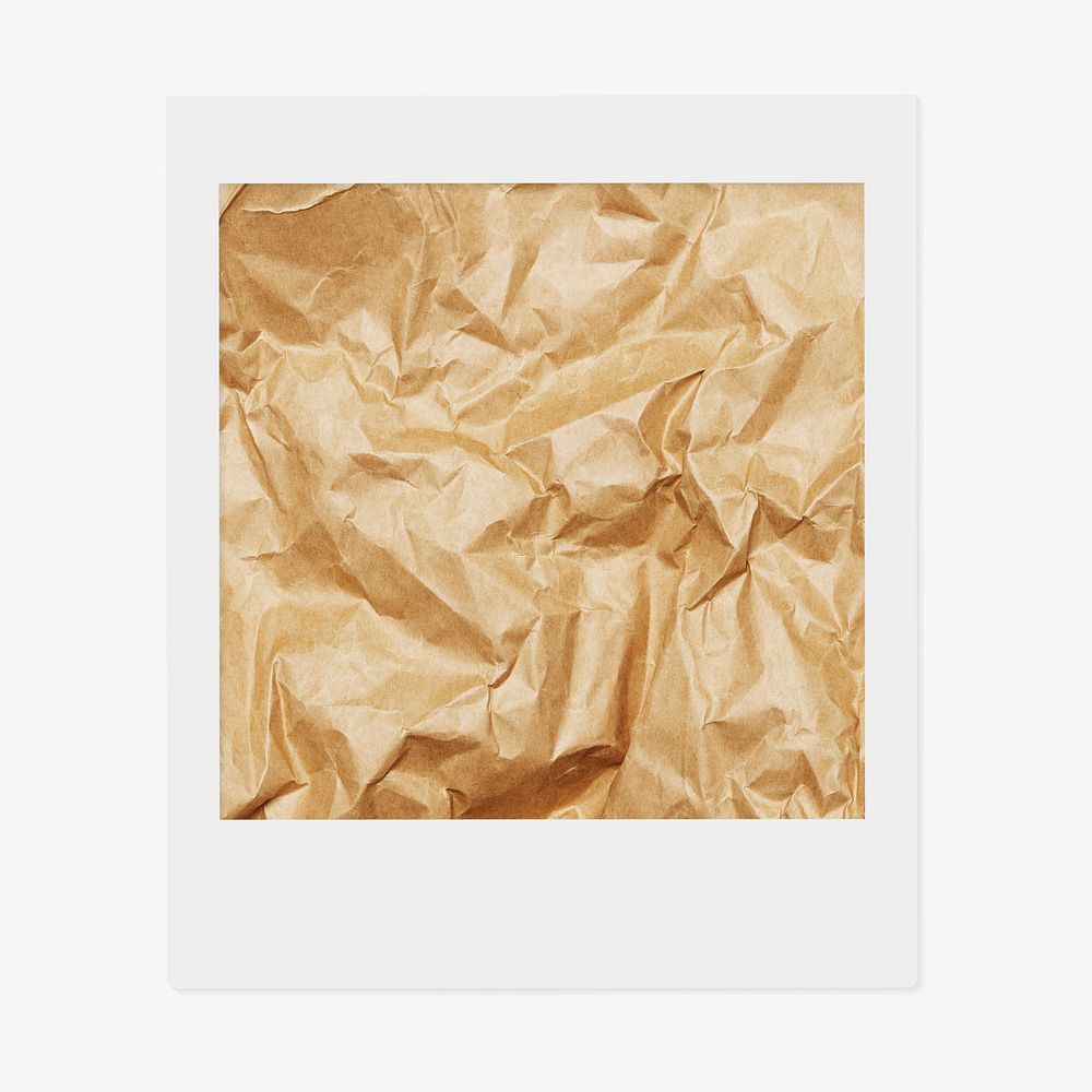 Crumpled paper instant photo, texture image