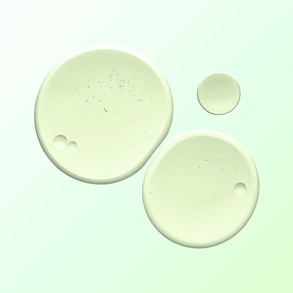Abstract oil bubble macro shot green liquid vector