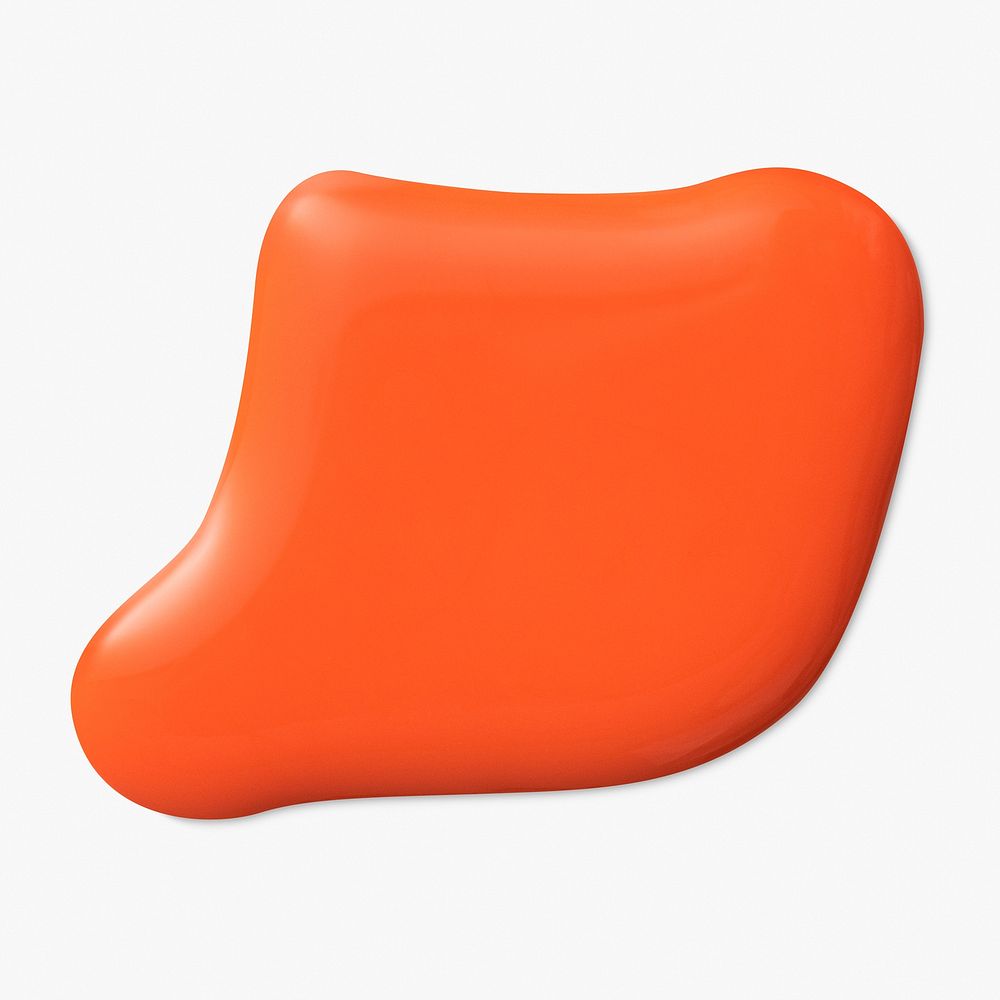 Orange paint drop psd design element
