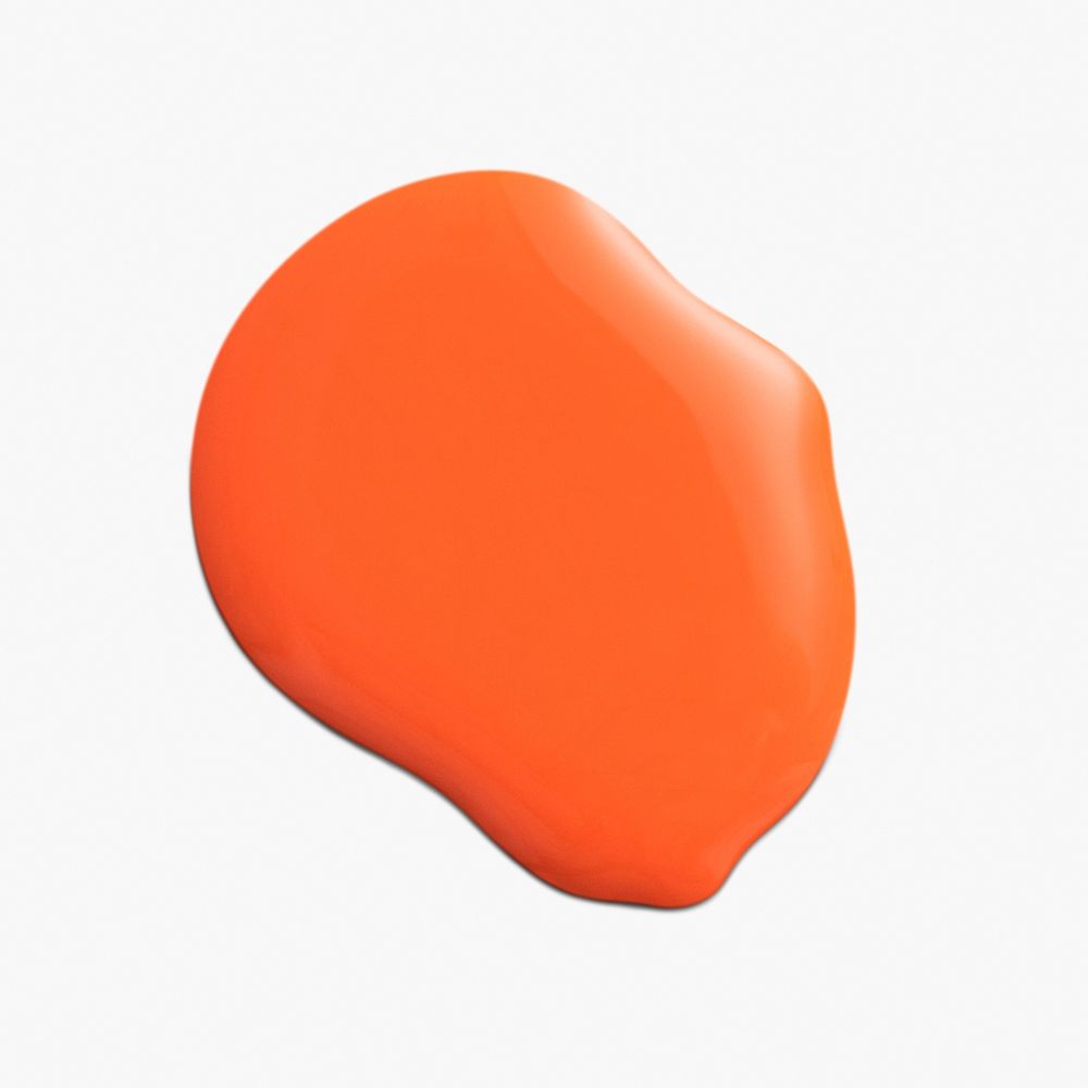 Acrylic paint drop in orange
