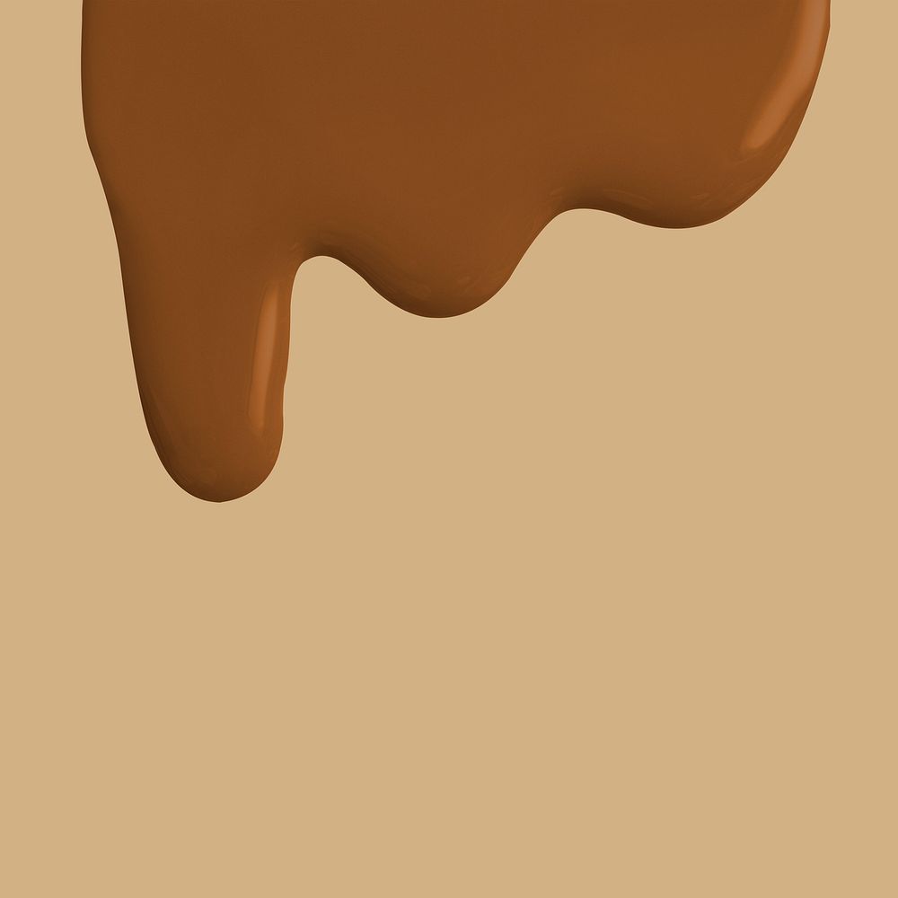 Brown dripping paint psd background in light brown