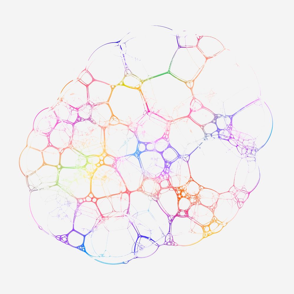 Colorful bubble painting element graphic