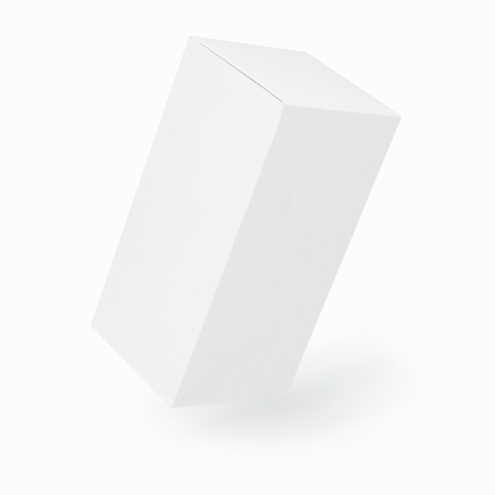 Blank white box for product presentation