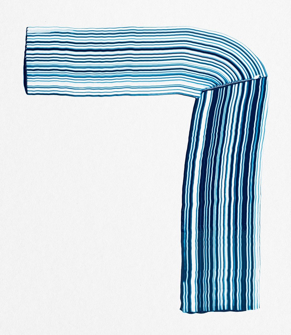 Blue tone comb painting texture irregular shape DIY abstract art
