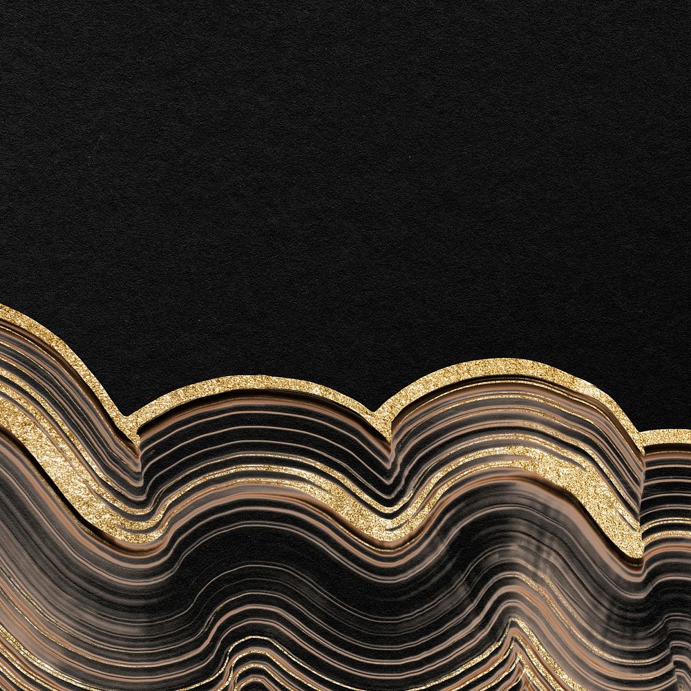 Luxury gold textured background in black abstract art