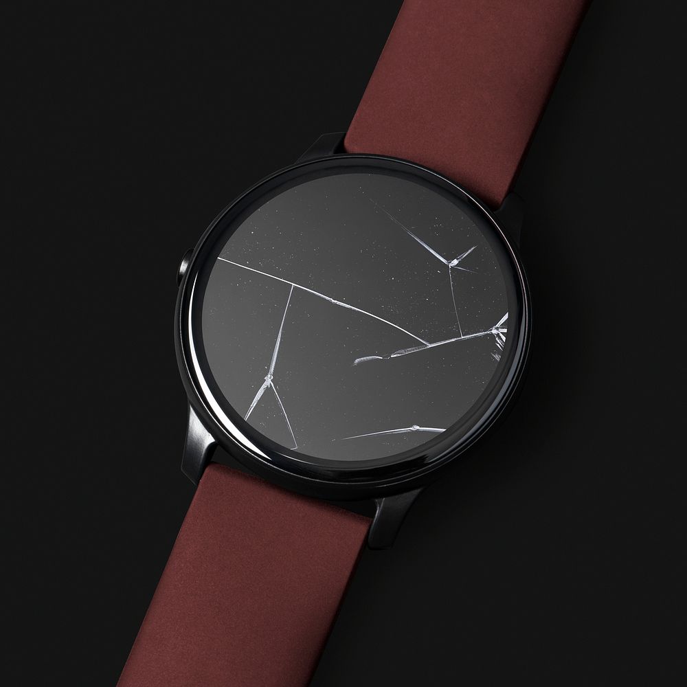 Broken smartwatch with cracked screen Free Photo rawpixel