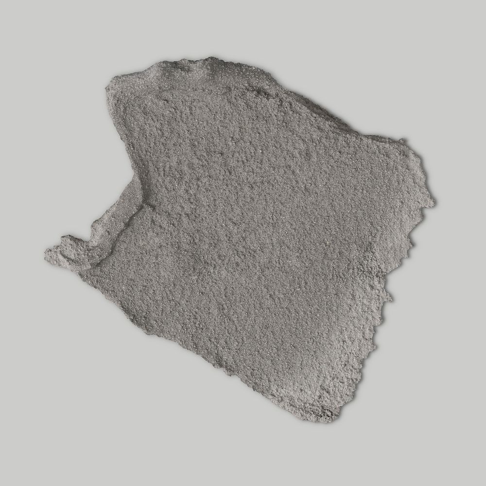Smeared wet cement texture graphic element in gray tone