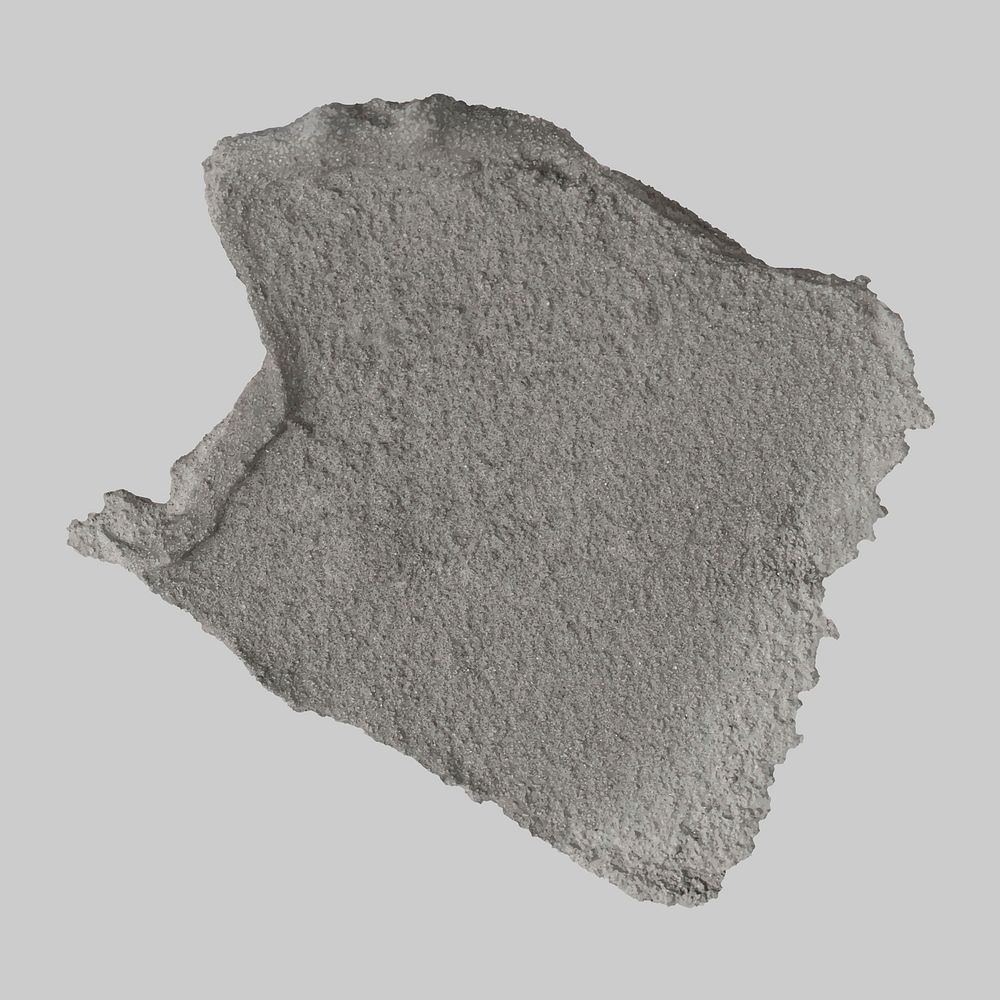 Smeared wet cement texture vector graphic element in gray tone