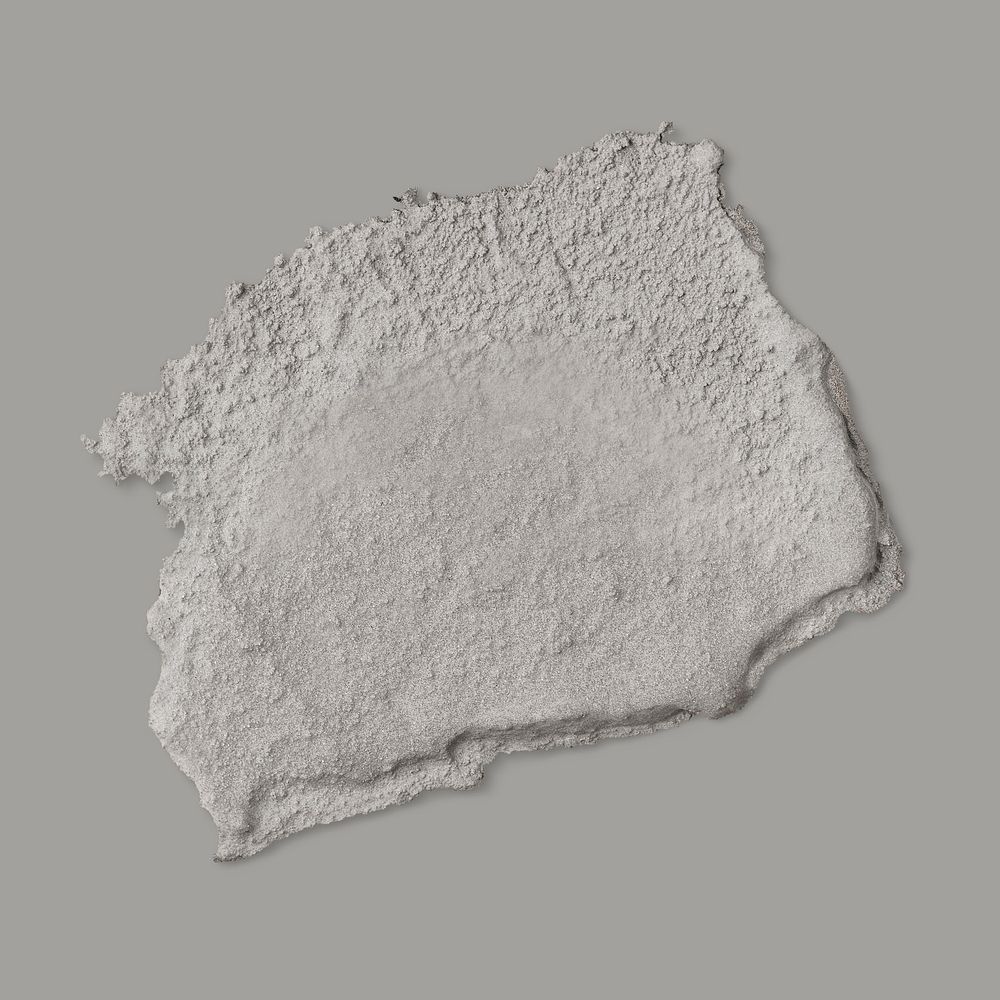 Smeared wet cement texture psd graphic element in gray tone