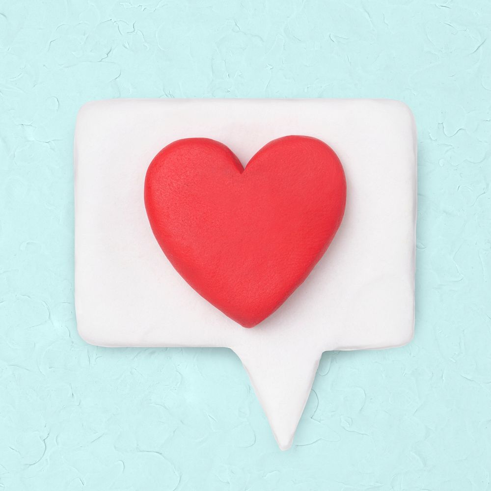 Heart clay icon cute handmade marketing creative craft graphic