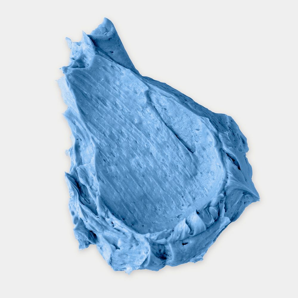 Blue cream lipstick element psd texture