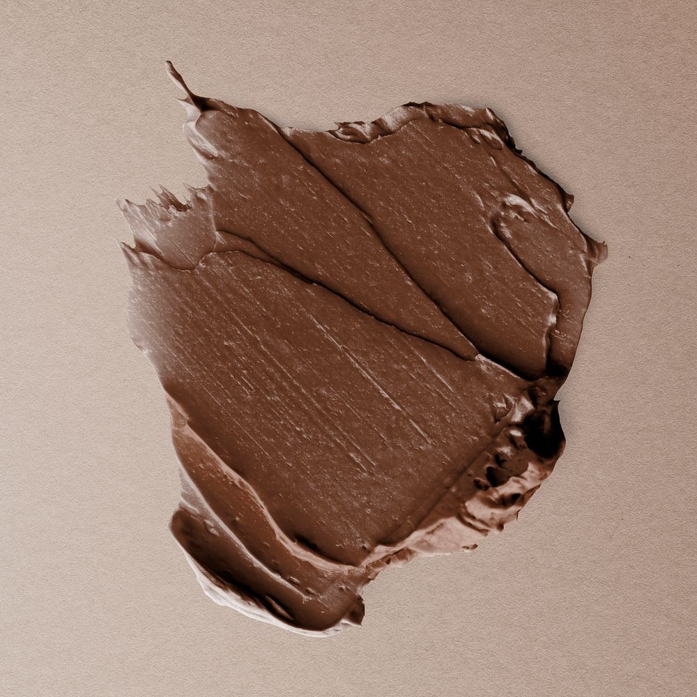 Brown cream smear texture isolated