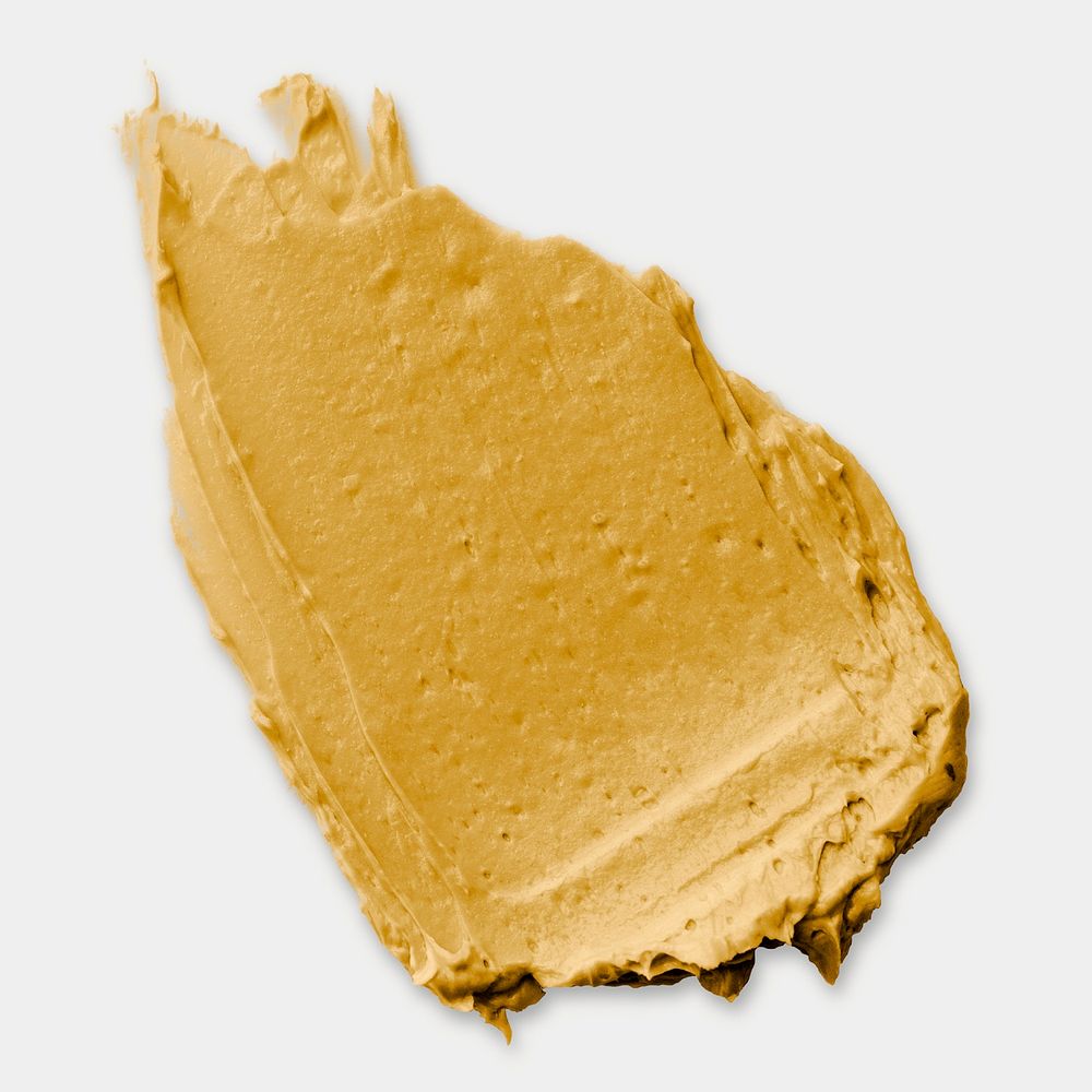 Mustard yellow cream smear texture