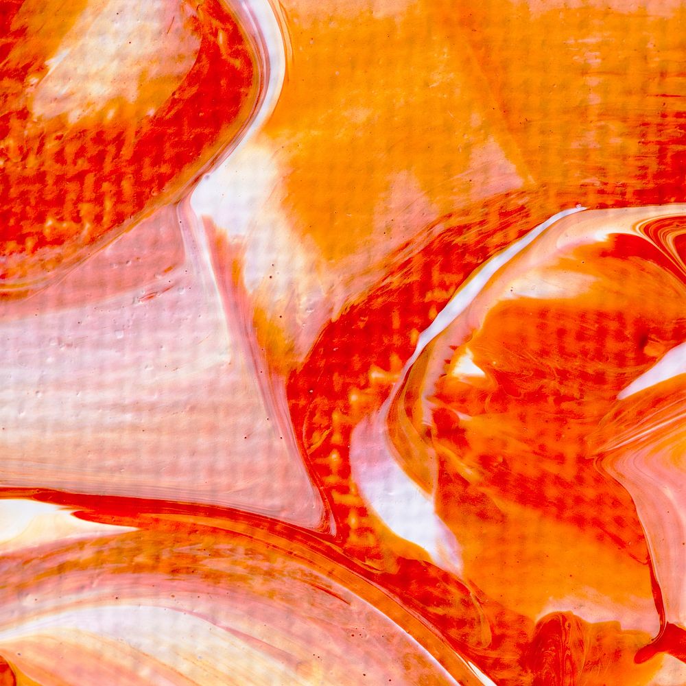 Acrylic paint textured background in orange abstract style creative art