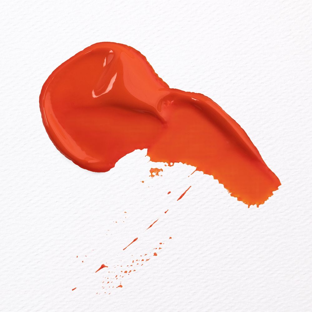 Orange paint smudge textured psd brush stroke creative art graphic