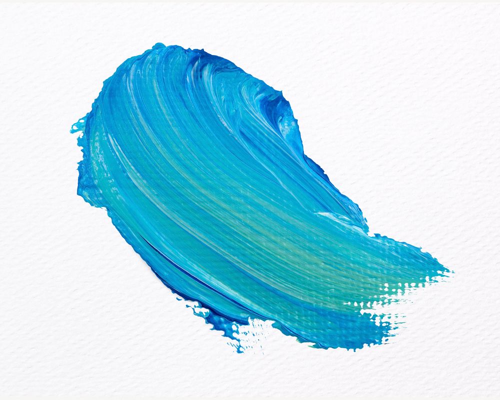 Blue paint smear textured brush stroke creative art graphic