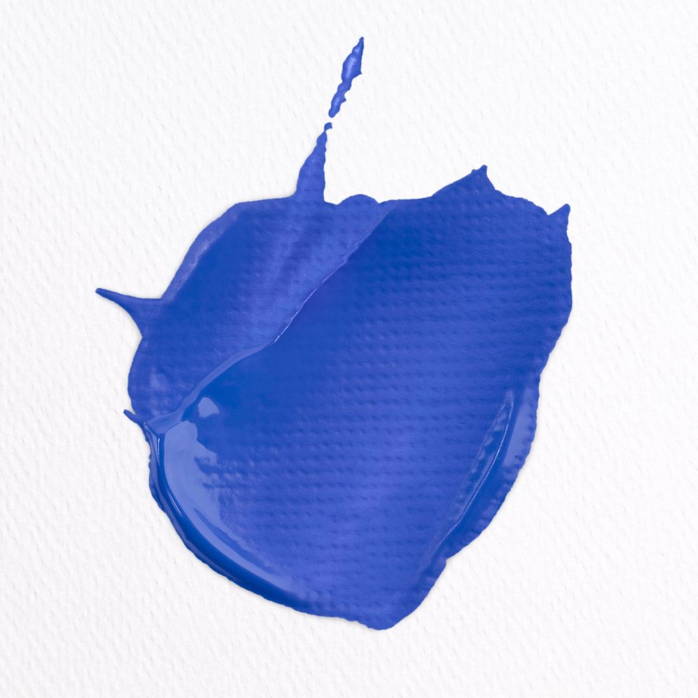 Blue paint smear textured brush stroke creative art graphic