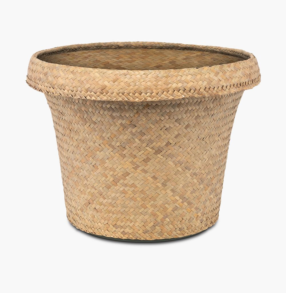 Woven basket eco friendly houseplant pot
