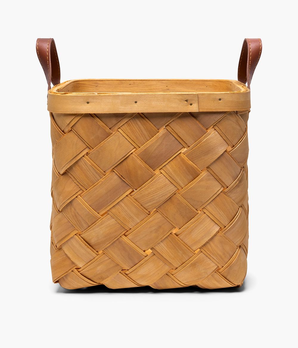 Home decor mockup psd Scandinavian birch parchment basket
