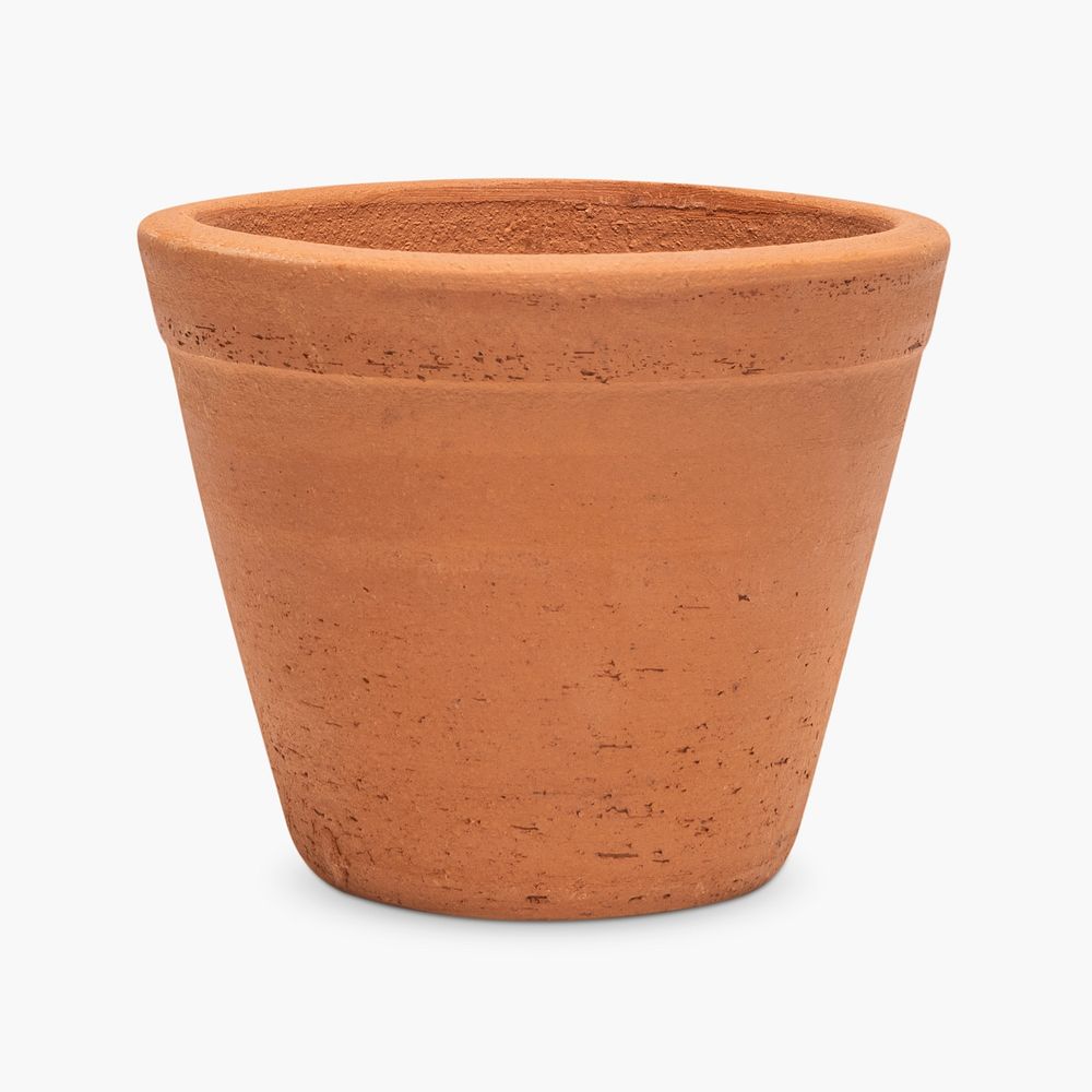 Terracotta plant pot mockup psd