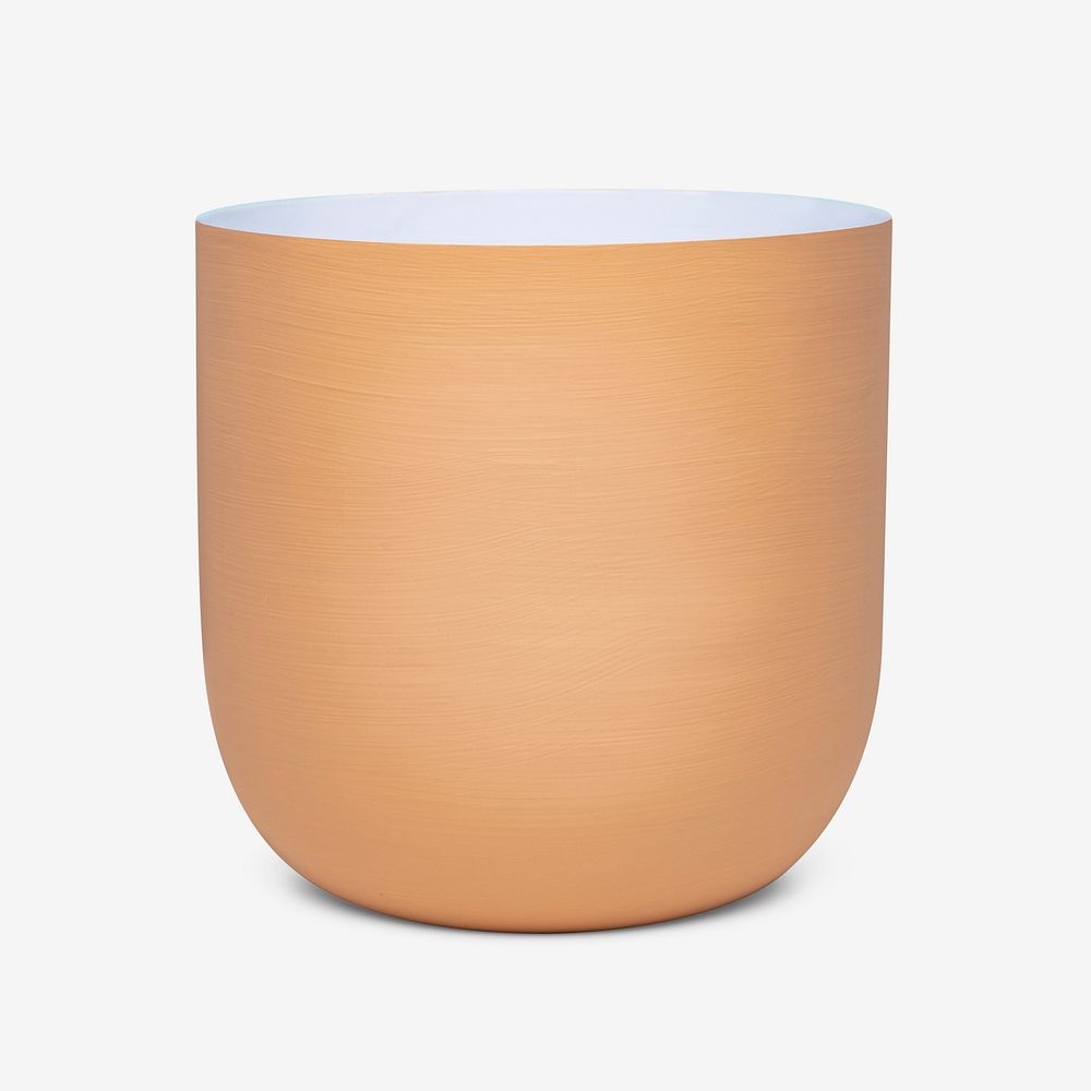 Orange plant pot for home decor