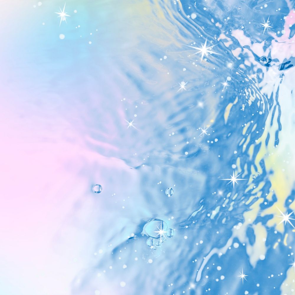 Gradient background, sparkling water texture
