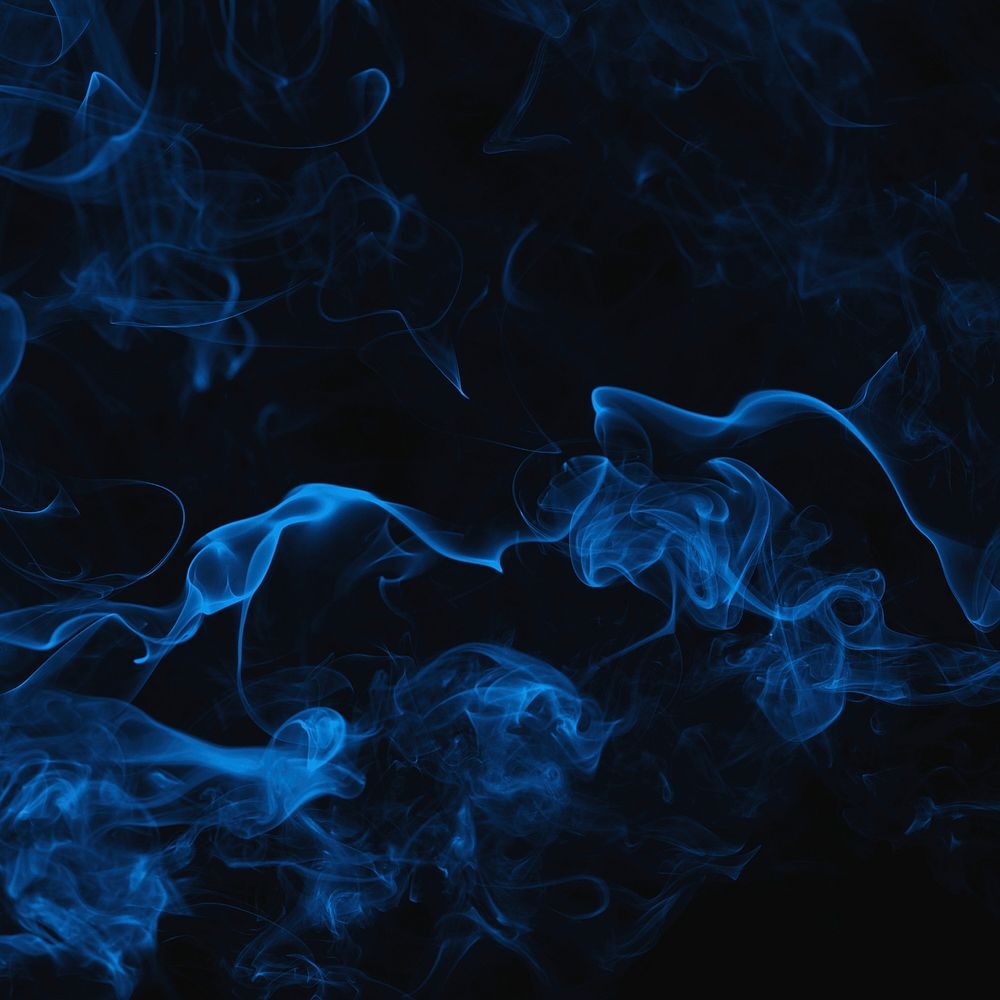 Neon smoke background, texture border in blue