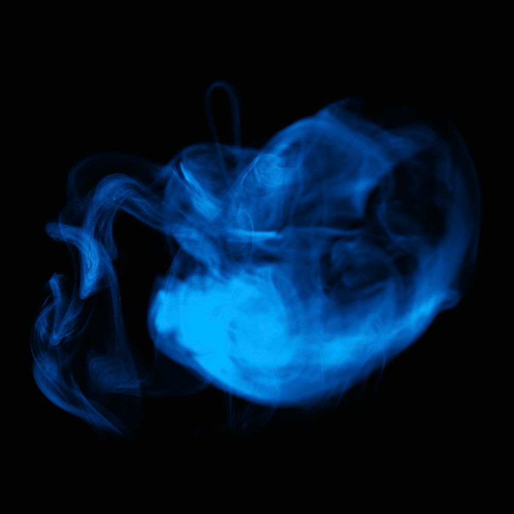 Blue smoke textured element, abstract design
