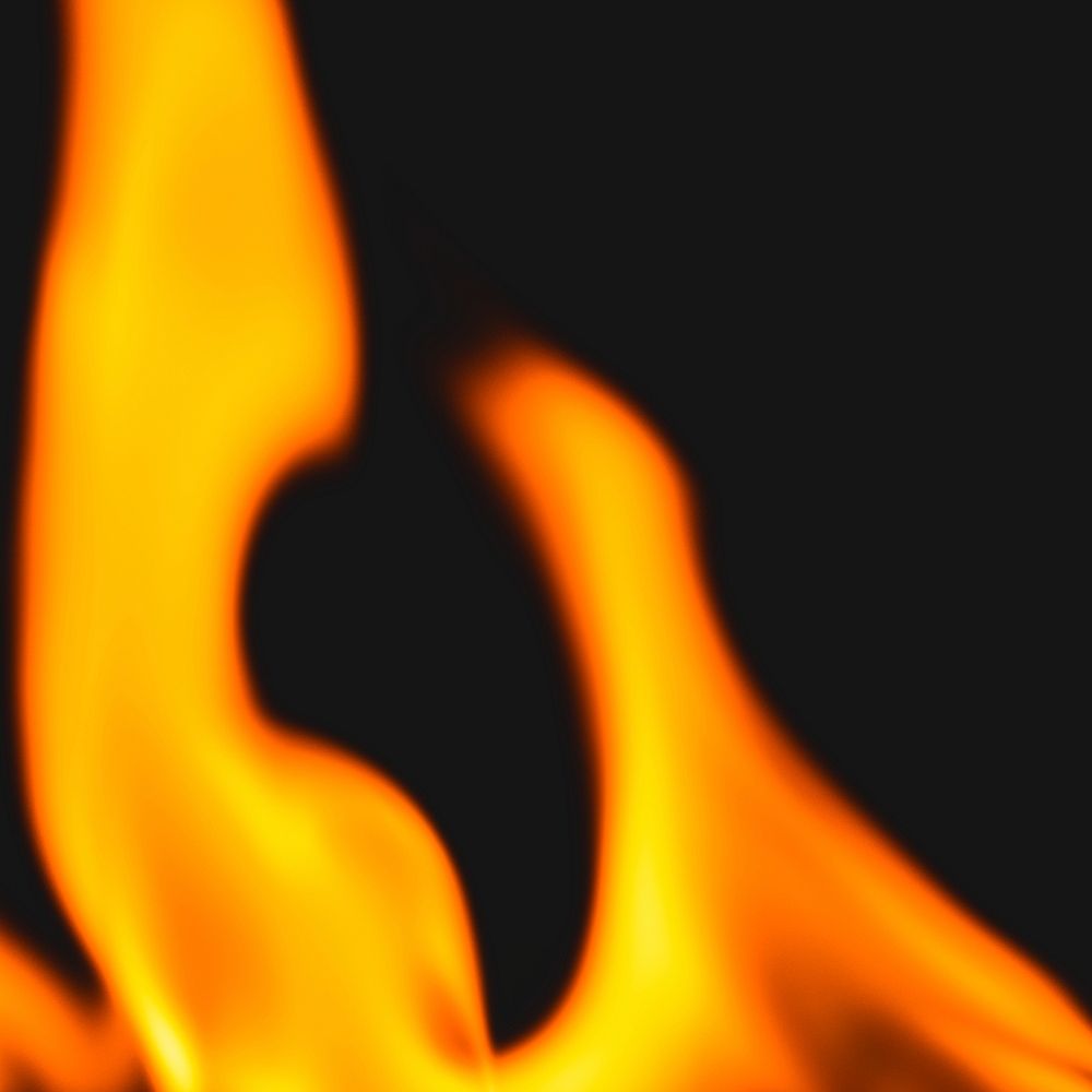 Black flame background, fire border realistic psd image