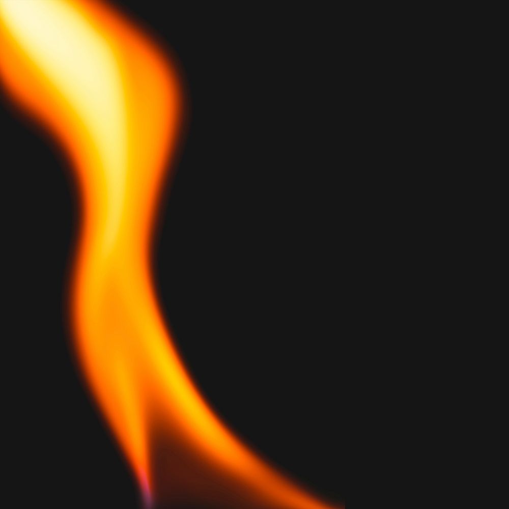 Fire border background, realistic flame, black design space psd