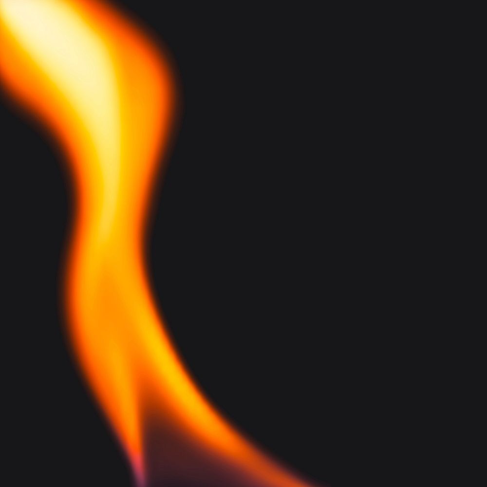 Burning flame background, fire border realistic vector black image