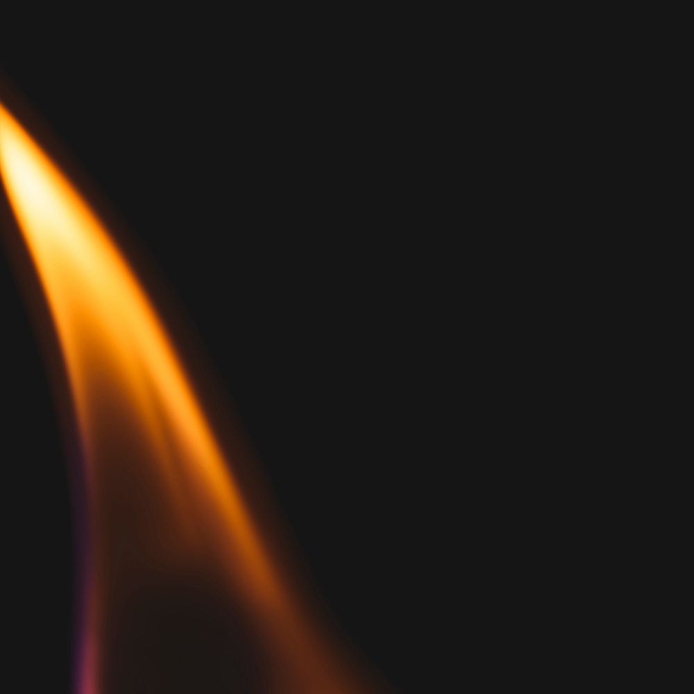 Dark flame background, fire border realistic psd image