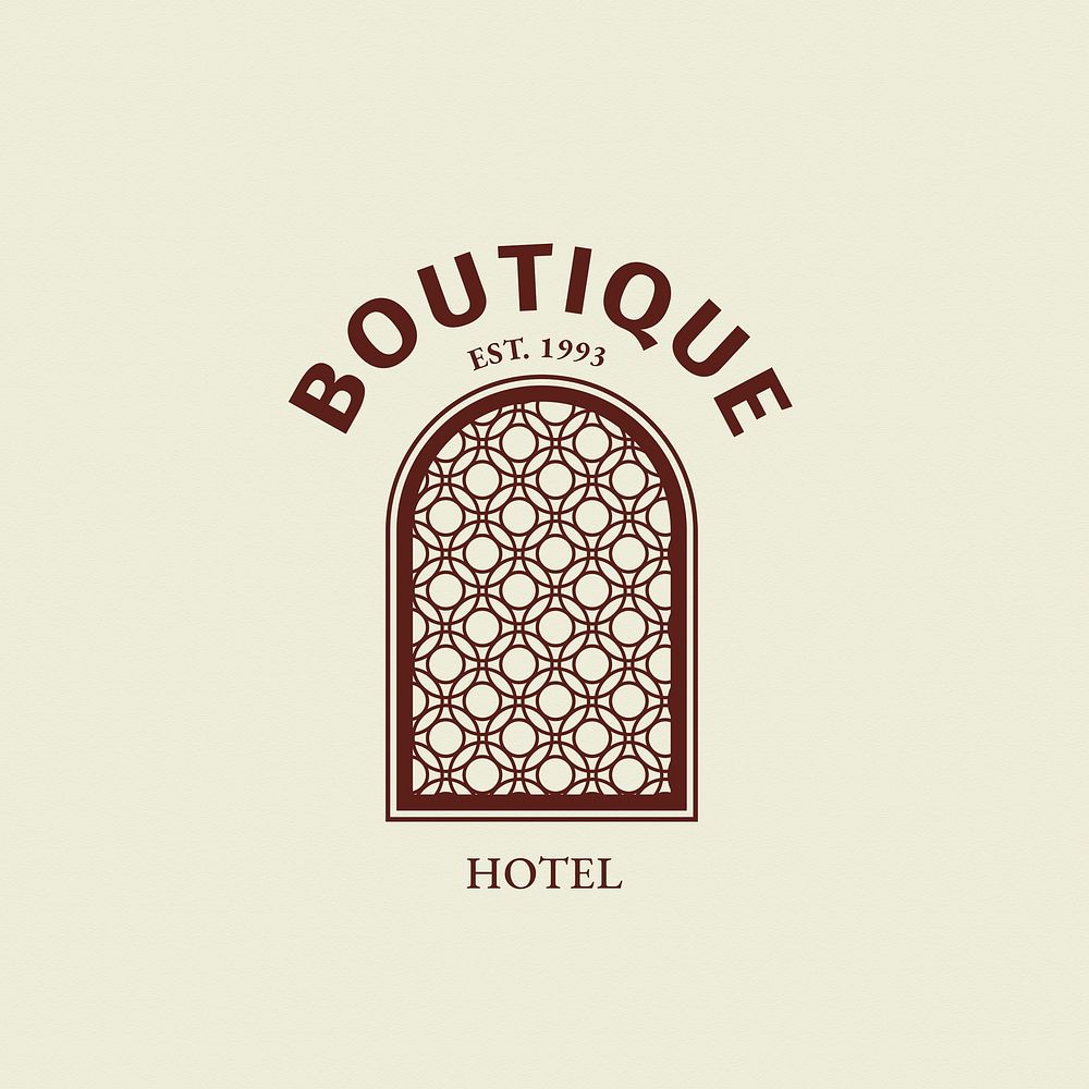 Editable hotel logo psd business corporate identity for a resort