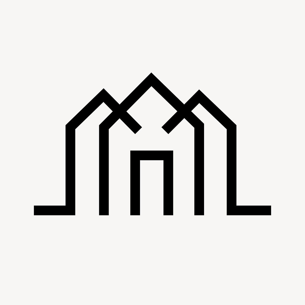 Building minimal icon psd illustration for branding