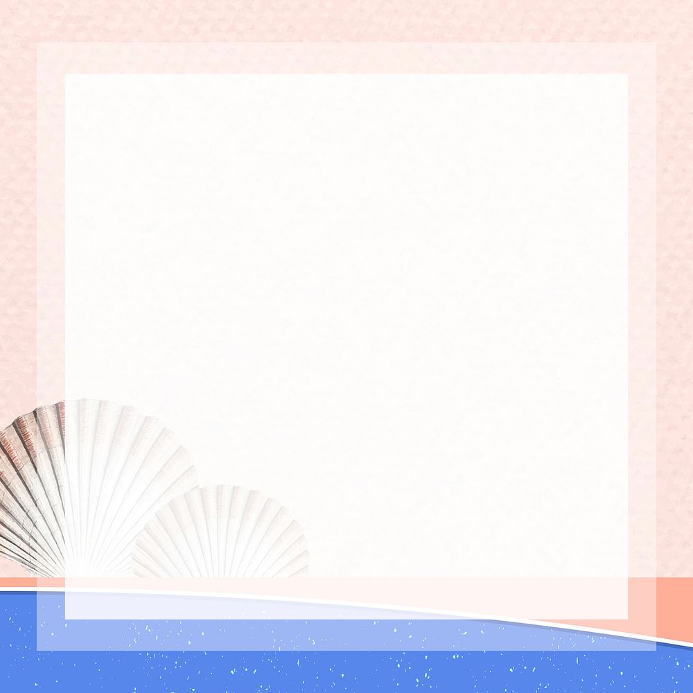 Frame vector with clam shell, remixed from artworks by Augustus Addison Gould
