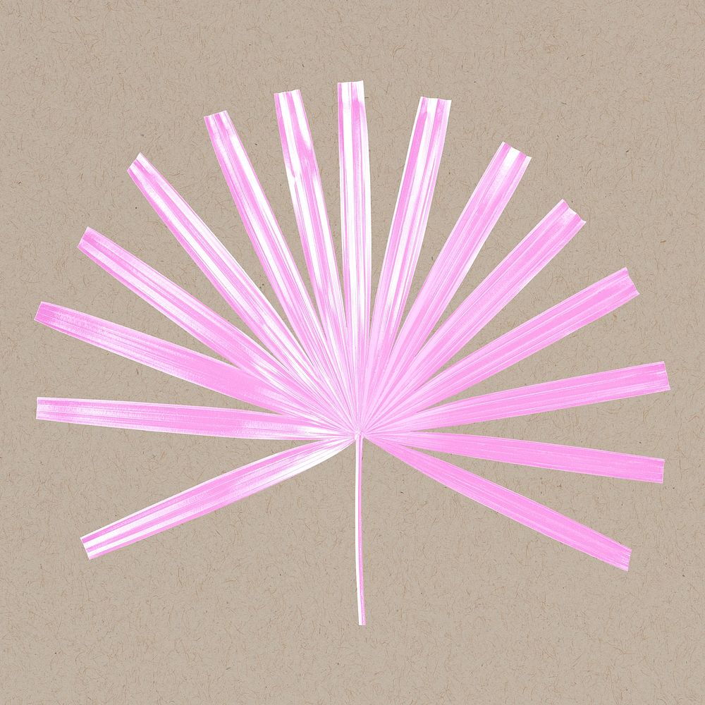 Pink palm leaf psd in pastel tone