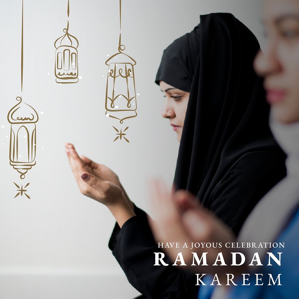 Ramadan Kareem social media post  with greeting