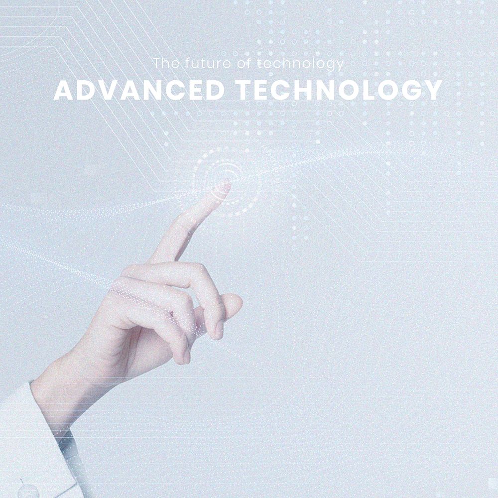 Advanced technology futuristic innovation for social media post