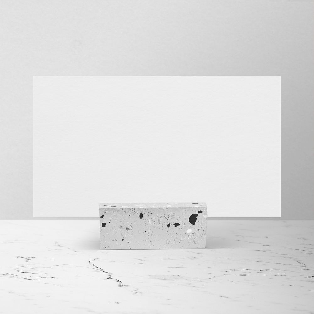 White business card with design space
