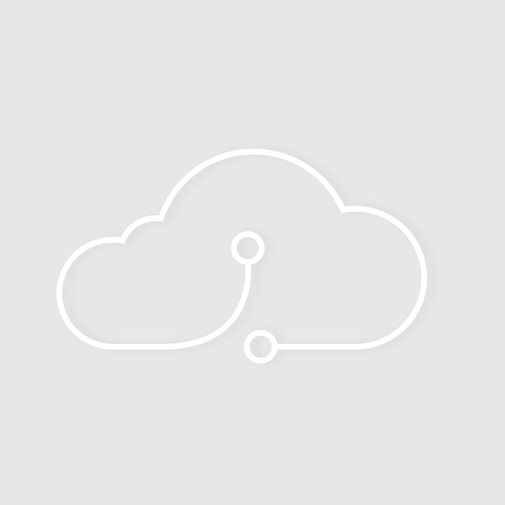 Minimal cloud logo psd digital networking system