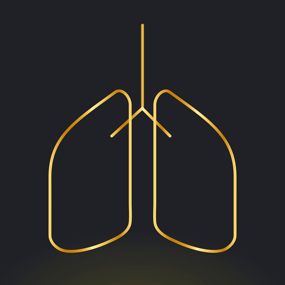 Lungs icon psd for respiratory system smart healthcare