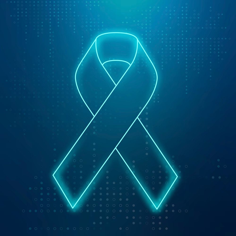 Prostate cancer awareness psd blue ribbon icon for health support
