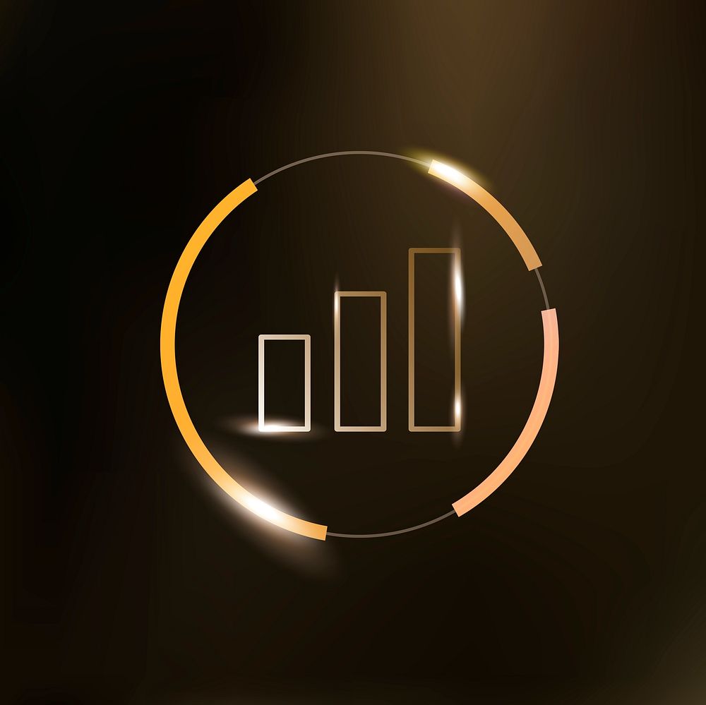 Bar chart icon psd analytics symbol