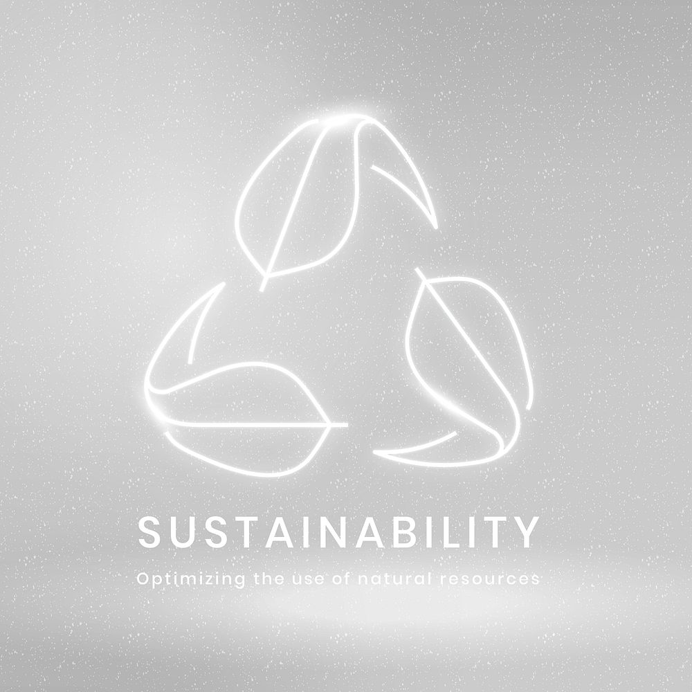 Sustainability environmental logo vector with text