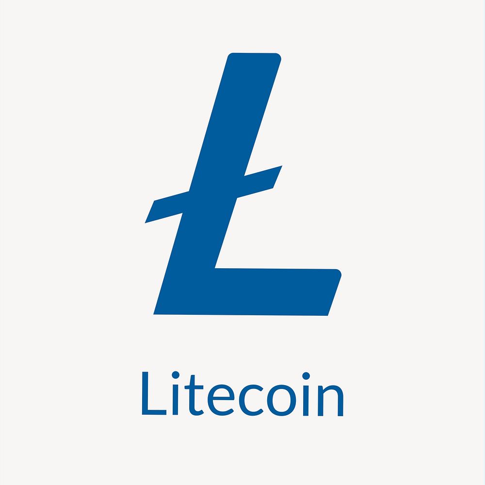 Litecoin blockchain cryptocurrency logo psd open-source finance concept